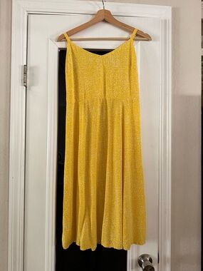 GAP Yellow Spotted Midi Sundress